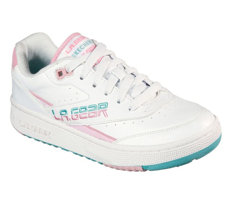 Skechers L.A. Gear: Hot Shots Low - Womens Sneakers White/Light Pink [AU-AS7885]